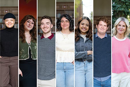 A collage of soon to be graduates of DU.