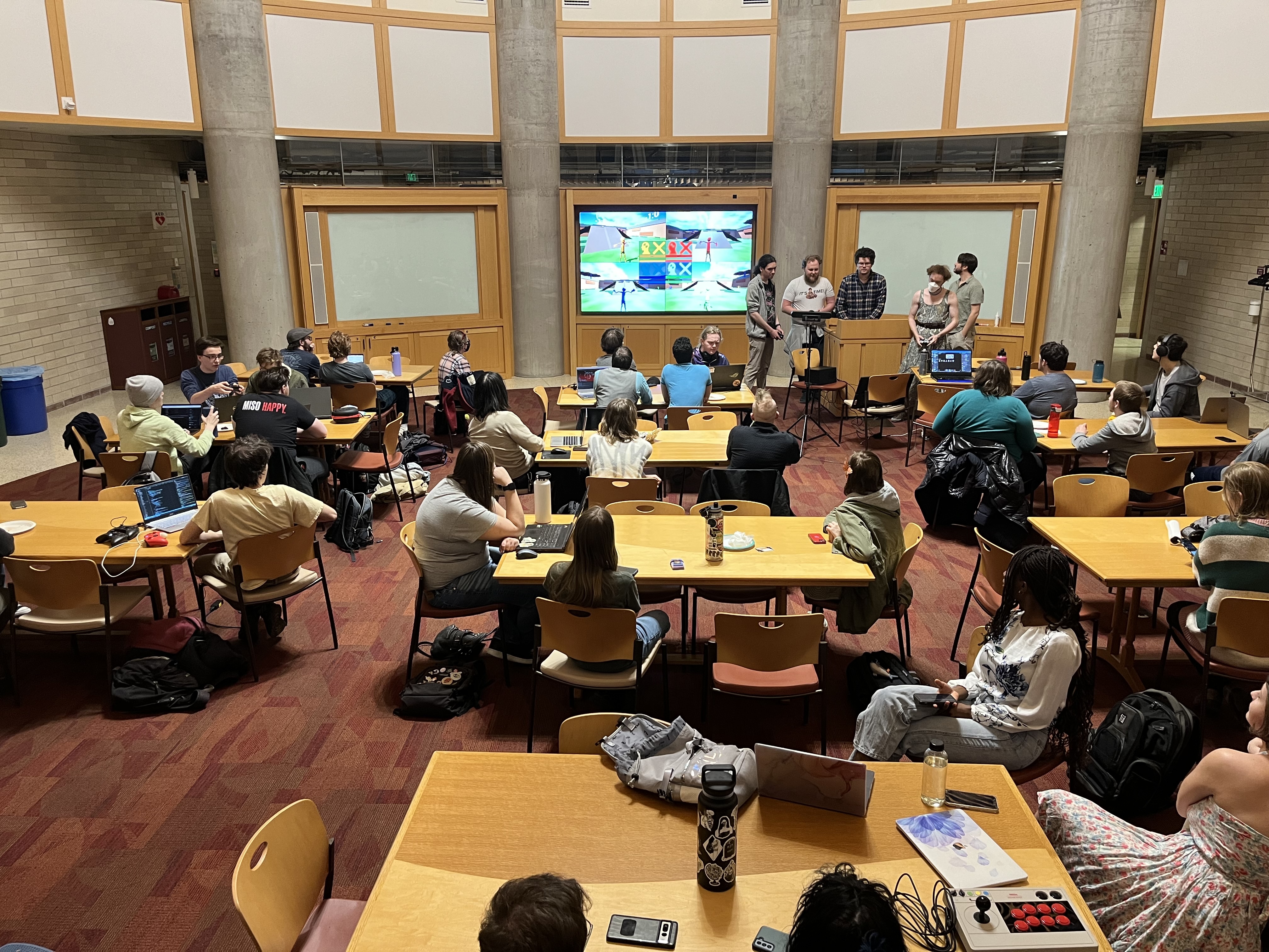 Students competing in the global game jam at the Ritchie School