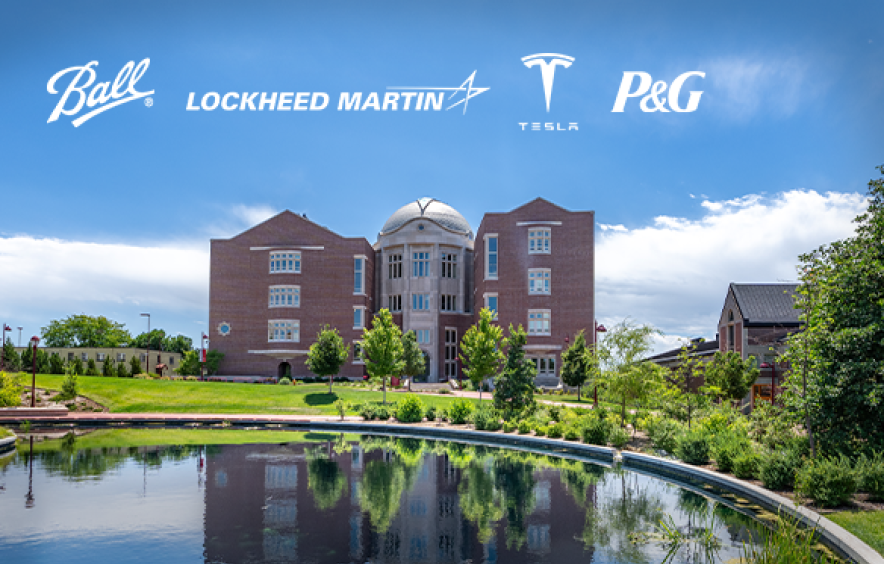 Ritchie campus with companies logos