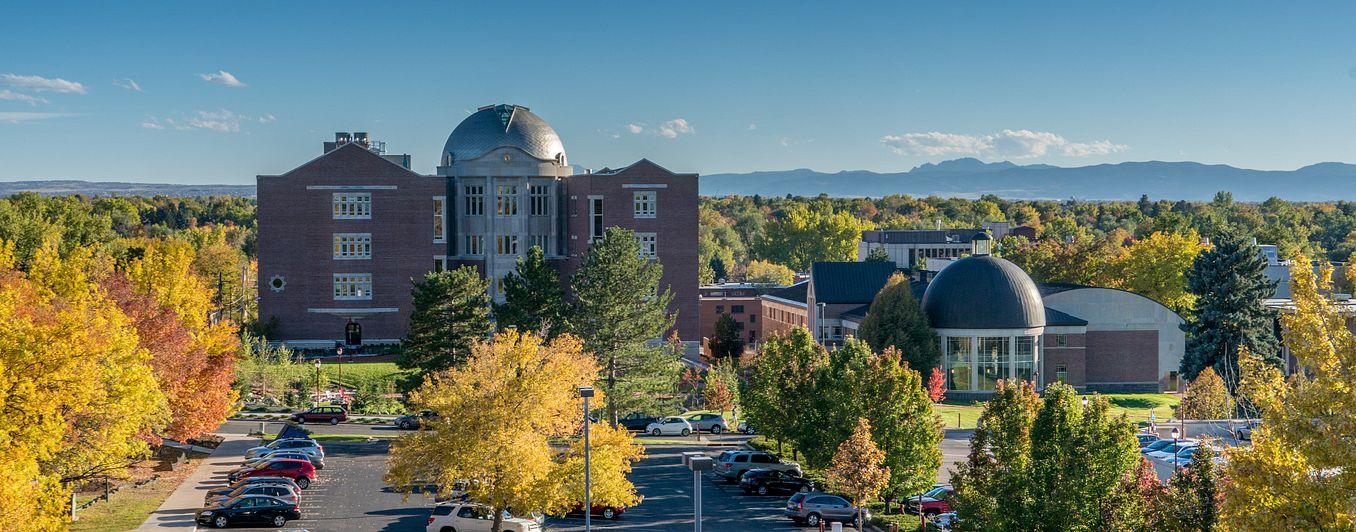 A scenic view over to the Ritchie College of Engineering