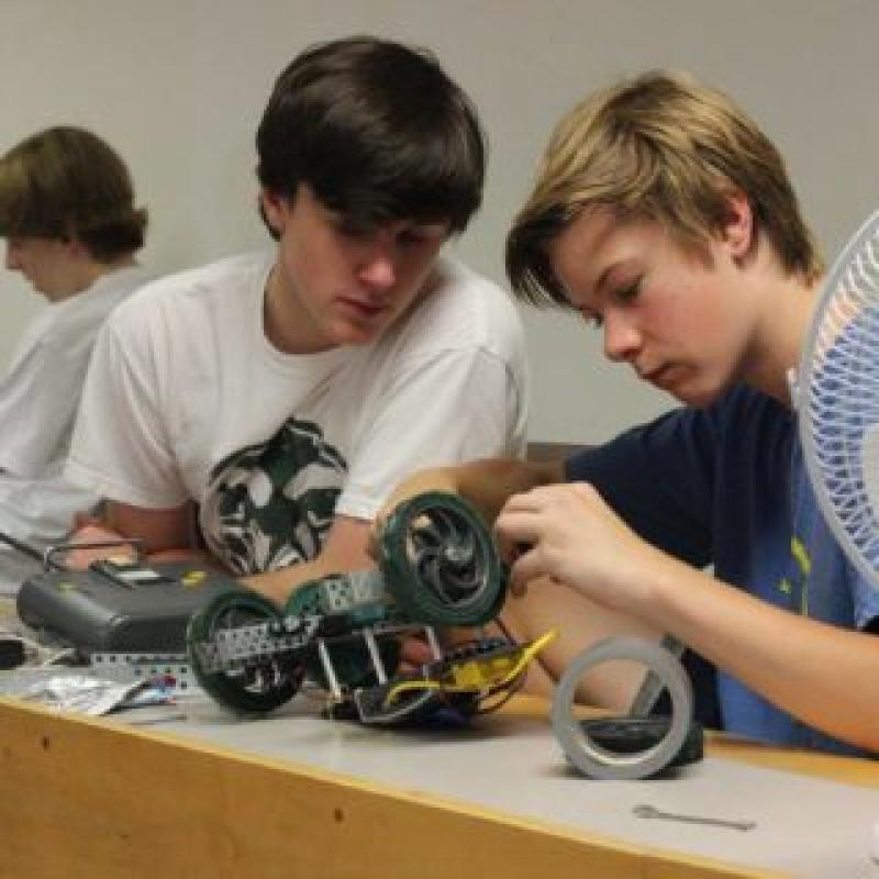 High schoolers engineering