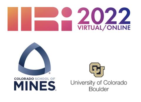 HRI Conference 2022 logo, Colorado School of Mines logo, CU Boulder logo 