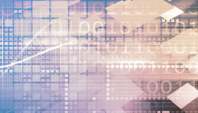 Abstract graphic with binary to display the data science program at the University of Denver
